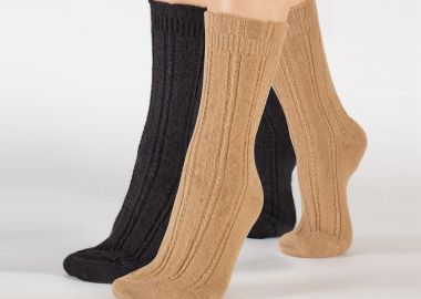 Κάλτσες πλεκτές alpaca | 2 Ζευγάρια - CETTE - 